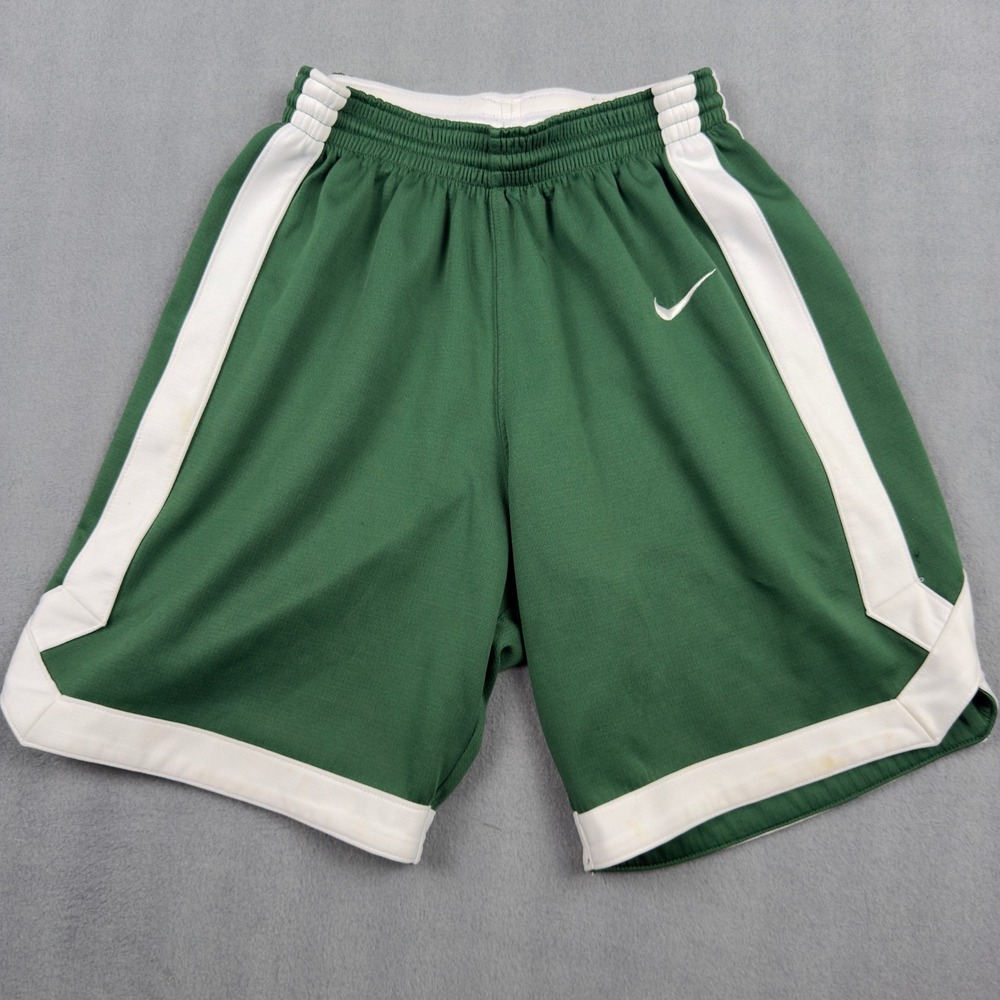 Nike Dri-FIT Basketball Shorts Green White Kids Small 392908-342